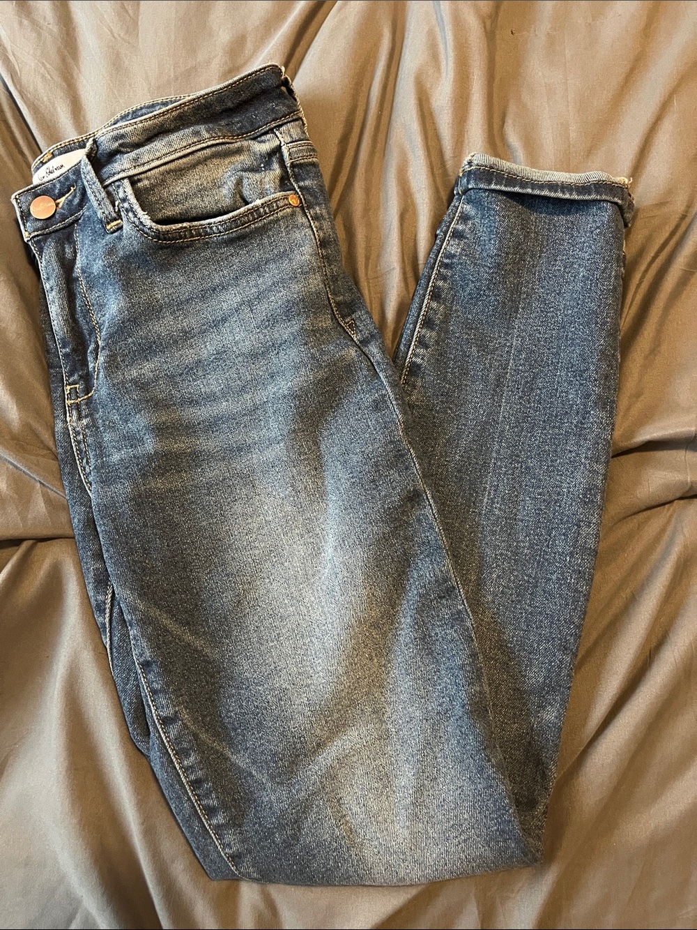 Sam Edelman light blue mid-rise skinny ankle jeans